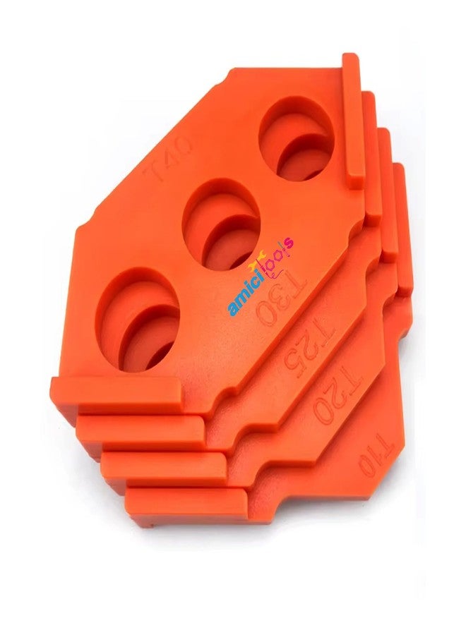 amiciTools 4-in-1 Router Template Set | T10-T15, T20-T30, T25-T35, T30-T40 Corner Trimming Jig | ABS CNC Woodworking Router Guide for Trimming, Shaping & Precision Fillet Cuts - Image 1